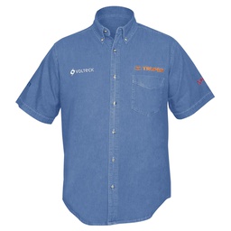 [60384] Camisa de mezclilla manga corta para hombre, EEG, Truper