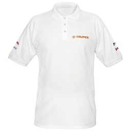 [60451] Playera polo para hombre, blanca, EEG, Truper