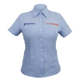 [61109] Camisa manga corta para mujer, azul, EG, Truper