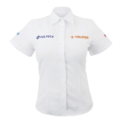 [62103] Camisa manga corta para mujer, blanca, G, Truper