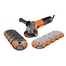 [101544] Esmeriladora 4-1/2' 800 W, 5 discos de corte y 6 desbaste