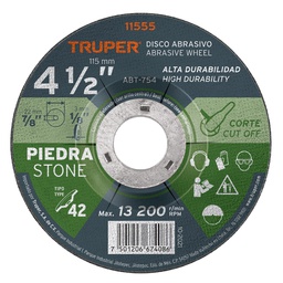 [11555] Disco Tipo 42 de 4-1/2' x 3.2 mm para corte de piedra