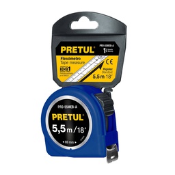 [28023] Flexometro azul 5.5 m cinta 25 mm, en tarjeta, Pretul