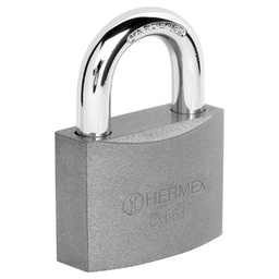 [43801] Candado de hierro 63 mm gancho corto en caja, Hermex