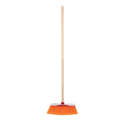 [57030] Escoba estandar cerdas de PET extra suaves, baston de madera