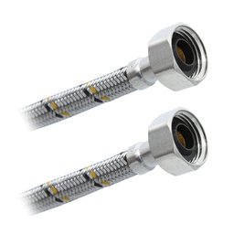 [CFF55] Conector Flexible Para Lav - Freg 1/2"FIP x !/2"FIP x 55cm. Aluminio Plomacy (CFF55)