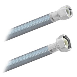 [3907] FamaFlex Poliacero Para Agua Potable 3/8" COMP x 1/2" FIP x 40cm.-16" (3907)