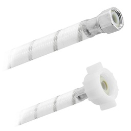 [3870] FamaFlex Poli-Acetal Para Sanitario 3/8" COMP. x 7/8" AM x 50cm.-20"  (3870)