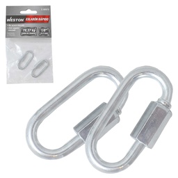 [C-00980] ESLABON RAPIDO ACABADO ZINC 5/32" X 40MM (PRECIO X PIEZA - EMPAQUE C/2 PZAS)