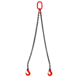 [C-02070] ESLINGA DE CADENA 1/2" G80 6M CUADRUPLE GANCHO DE QUIJADA C/SEGURO